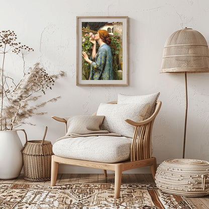 The Soul of Rose Print, Waterhouse Wall Art, Pre-Raphaelite Painting, Woman Portrait, Poster Print, Aesthetic Floral Art, Fine Art Gift