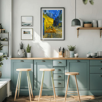 Van Gogh Cafe Terrace Print, Starry Night Art, Impressionist Cityscape, Poster Art, Wall Art, Famous Painting Decor