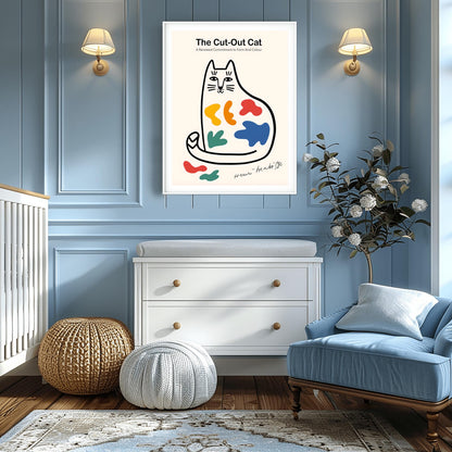 Matisse Cut Out Cat Print | Abstract Animal Art | Henri Matisse Poster | Modernist Home Decor | Colorful Mid Century Wall Art