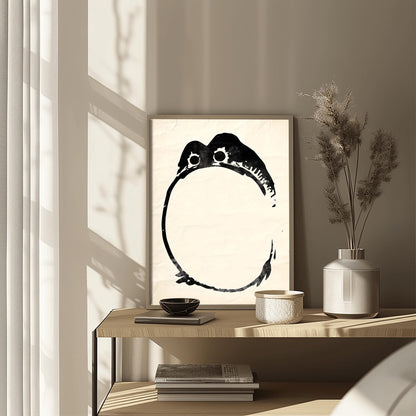 Matsumoto Hoji Zen Frog Art Print | Traditional Japanese Sumi-e | Minimalist Black Ink Frog Poster