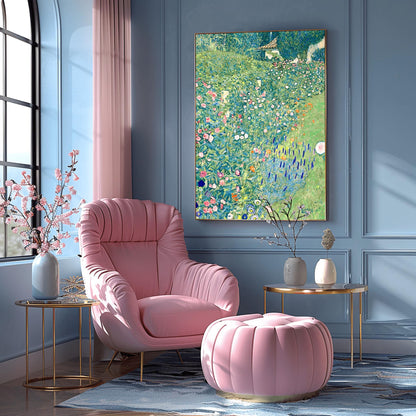 Gustav Klimt Print: Italian Garden Landscape (Premium Giclée Art Print of Classic Nature Painting) Wall Art Print