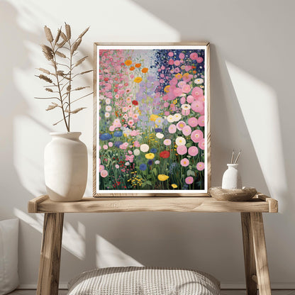 Magical Garden Wall Art Gustav Klimt Inspired Luxury Autumn Home Decor Coquette Room Styling Print