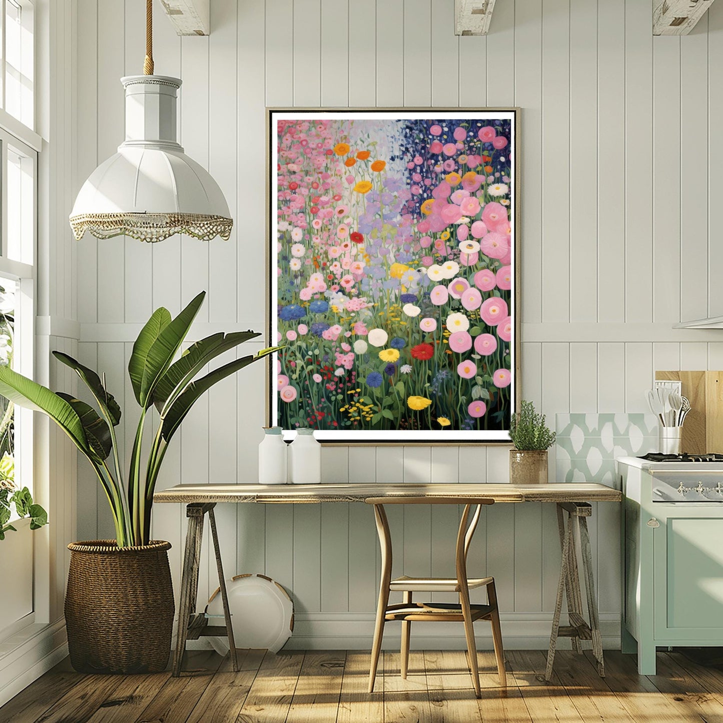 Magical Garden Wall Art Gustav Klimt Inspired Luxury Autumn Home Decor Coquette Room Styling Print
