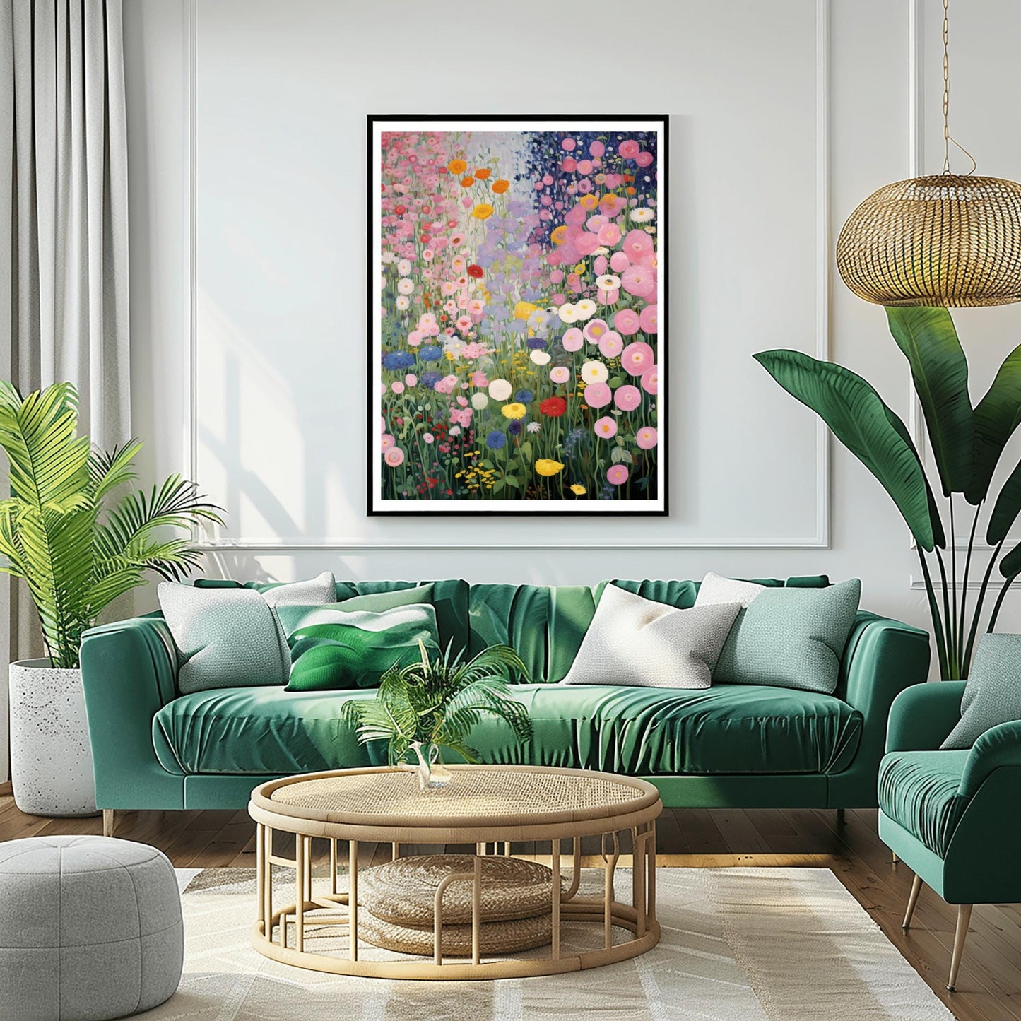 Magical Garden Wall Art Gustav Klimt Inspired Luxury Autumn Home Decor Coquette Room Styling Print