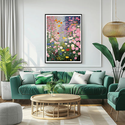Magical Garden Wall Art Gustav Klimt Inspired Luxury Autumn Home Decor Coquette Room Styling Print