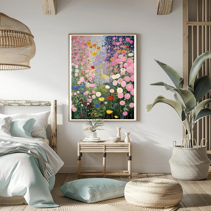 Magical Garden Wall Art Gustav Klimt Inspired Luxury Autumn Home Decor Coquette Room Styling Print