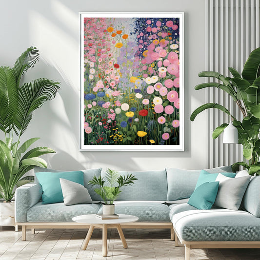 Magical Garden Wall Art Gustav Klimt Inspired Luxury Autumn Home Decor Coquette Room Styling Print
