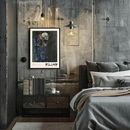 Gustav Klimt Death Print | Gothic Halloween Decor | Symbolism Art |  Vienna Secession Poster | Famous Painting