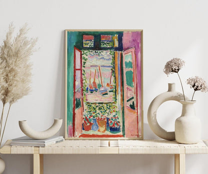 Henri Matisse Print, The Open Window Poster, Pink Art Wall Decor, French Art, Museum Quality, Modernist Abstract, Unframed Art Gift