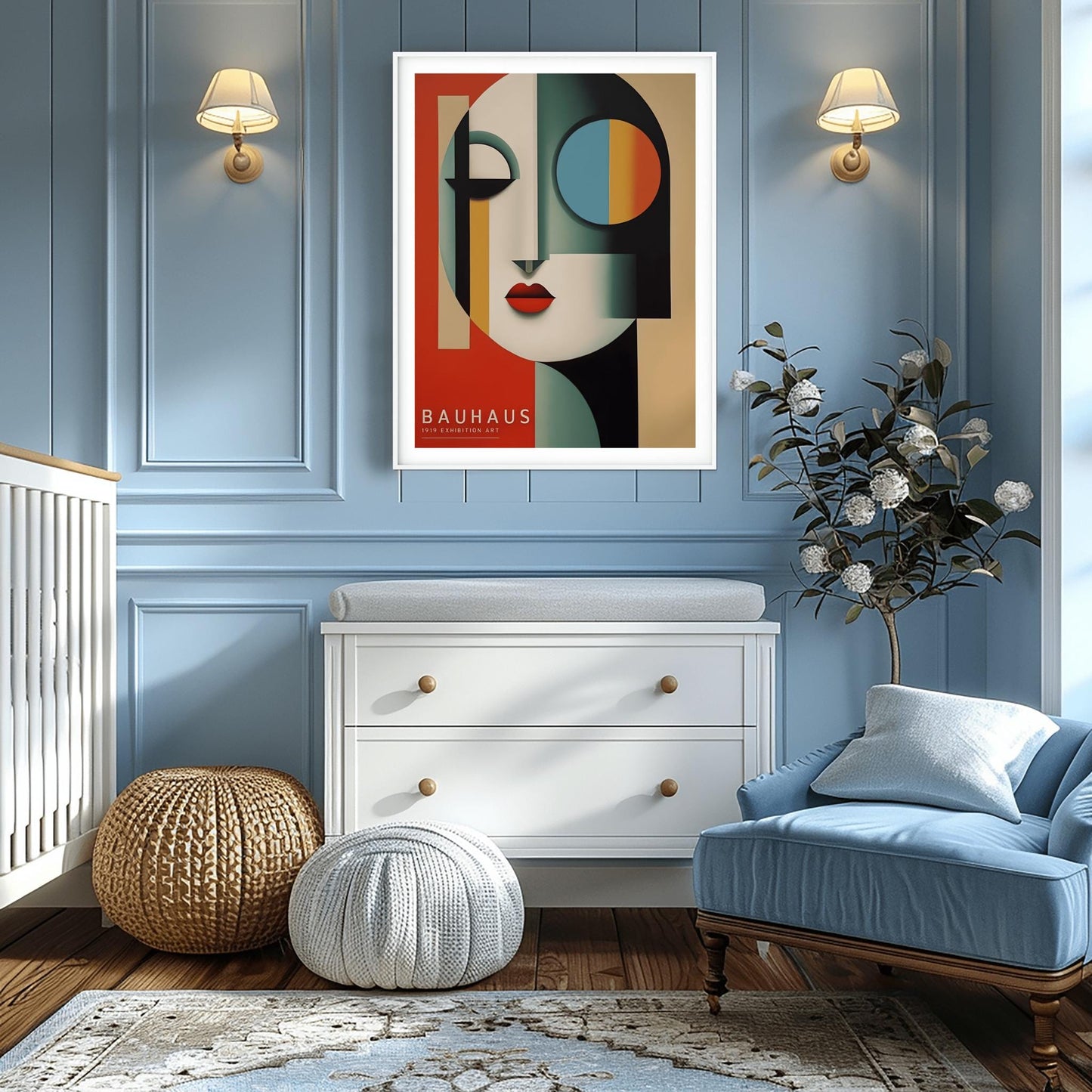 PICA Bauhaus Poster - Abstract Bauhaus Print | Mid Century Modern Picasso Print | Geometric Retro Poster | Bauhaus Exhibition Poster