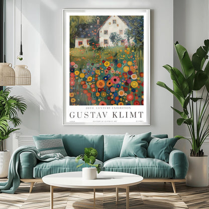 Gustav Klimt Print Flower Garden Poster, Klimt Museum & Exhibition Wall Art, Decorative Gustav Klimt Painting Print for Home Decor