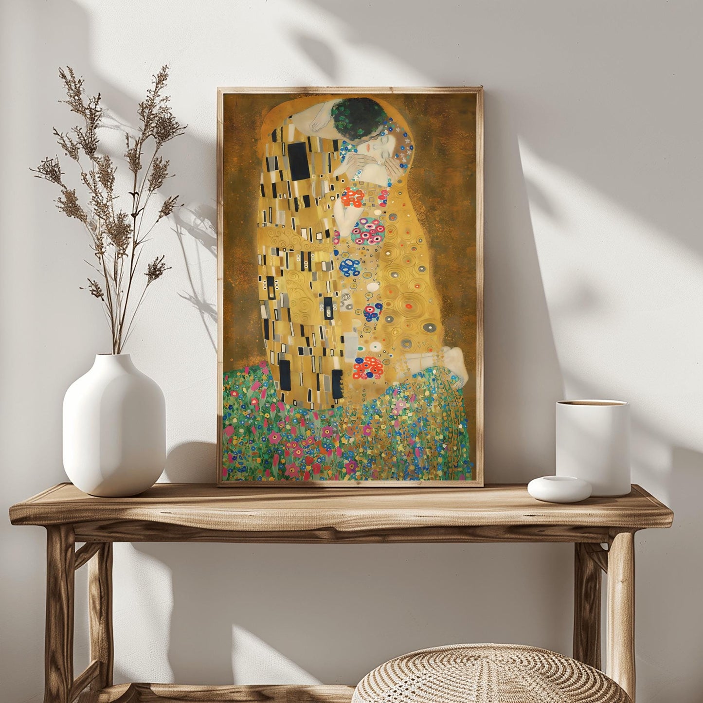 The Kiss by Gustav Klimt Poster Print - Romantic Wall Art, Gold Decor, Classic Fine Art Reproduction, Modern Home Decoration