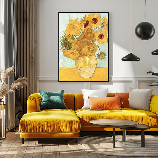 Vincent Van Gogh Sunflowers Print, Impressionist Floral Wall Art, Stunning Print, Famous Painting Decor, Aesthetic Flower Art, Yellow Home