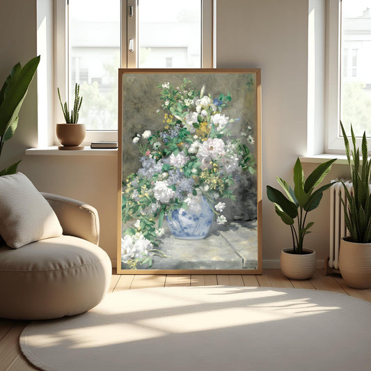 Spring Bouquet Renoir Print, Impressionist Floral Art, Vintage Flower Painting, Poster Wall Art, Stunning Print, Aesthetic Home Decor
