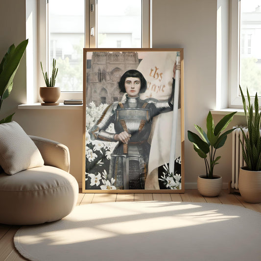 Joan of Arc Print, Albert Lynch Wall Art, Woman Portrait, Art Nouveau Painting, Vintage Saint Print, Printable Wall Art, Premium Print