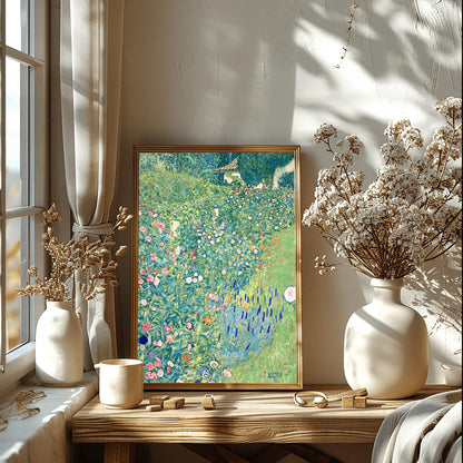 Gustav Klimt Print: Italian Garden Landscape (Premium Giclée Art Print of Classic Nature Painting) Wall Art Print