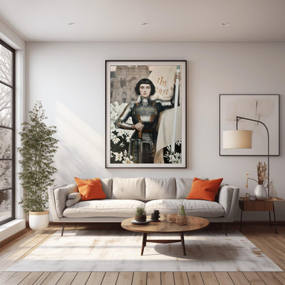Joan of Arc Print, Albert Lynch Wall Art, Woman Portrait, Art Nouveau Painting, Vintage Saint Print, Printable Wall Art, Premium Print