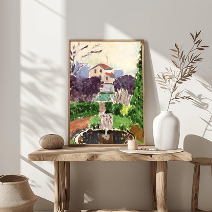Matisse Artist's Garden Print, Fauvism Landscape Art, Modern House Poster, Physical Giclée Print, Vibrant Outdoor Decor, Aesthetic Wall Art