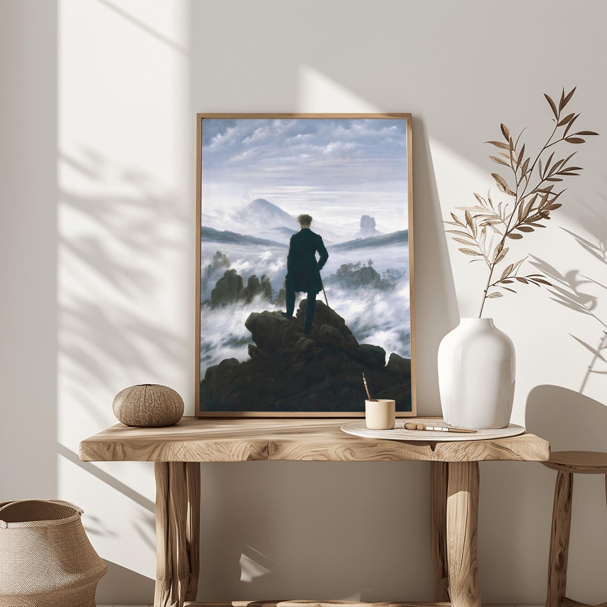 Wanderer Above Sea of Fog, Friedrich Landscape Poster, Romanticism Art Print, Physical Giclée Poster, Dark Academia Decor, Moody Wall Art