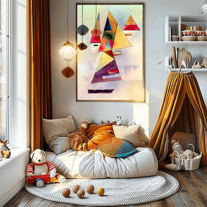 Kandinsky Art Print | Abstract Geometric Wall Art | Colorful Modern Decor | Bauhaus Style Poster | Mid Century Art | Physical Print
