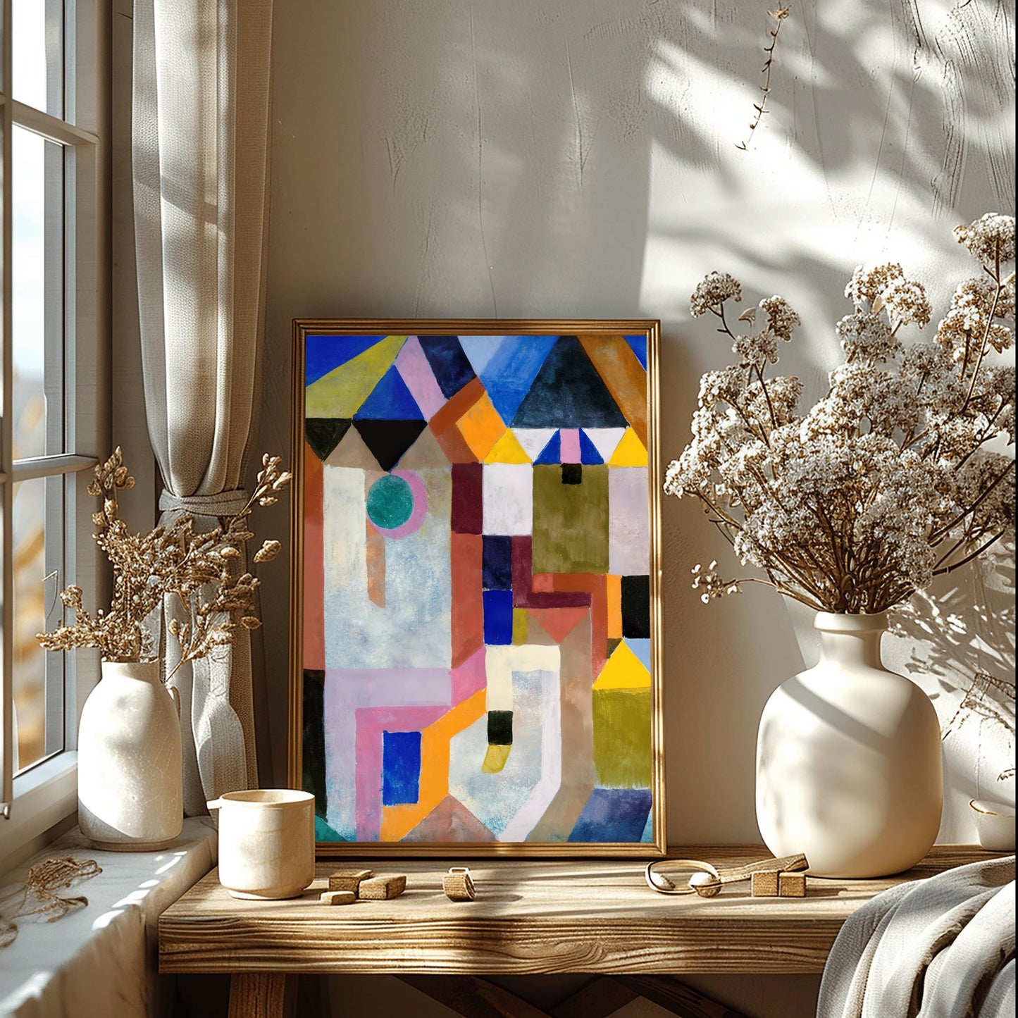 Paul Klee Abstract Art Print | Colorful Geometric Wall Art | Mid Century Modern Painting | Vibrant Architecture Poster | Museum Quality
