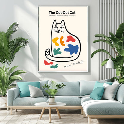 Matisse Cut Out Cat Print | Abstract Animal Art | Henri Matisse Poster | Modernist Home Decor | Colorful Mid Century Wall Art