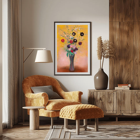 Impressionist Floral Vase Print | Vibrant Flower Bouquet Art | Modern Abstract Botanical | Colorful Home Decor | Expressive Floral Painting