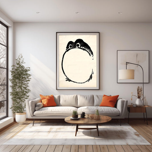 Matsumoto Hoji Zen Frog Art Print | Traditional Japanese Sumi-e | Minimalist Black Ink Frog Poster