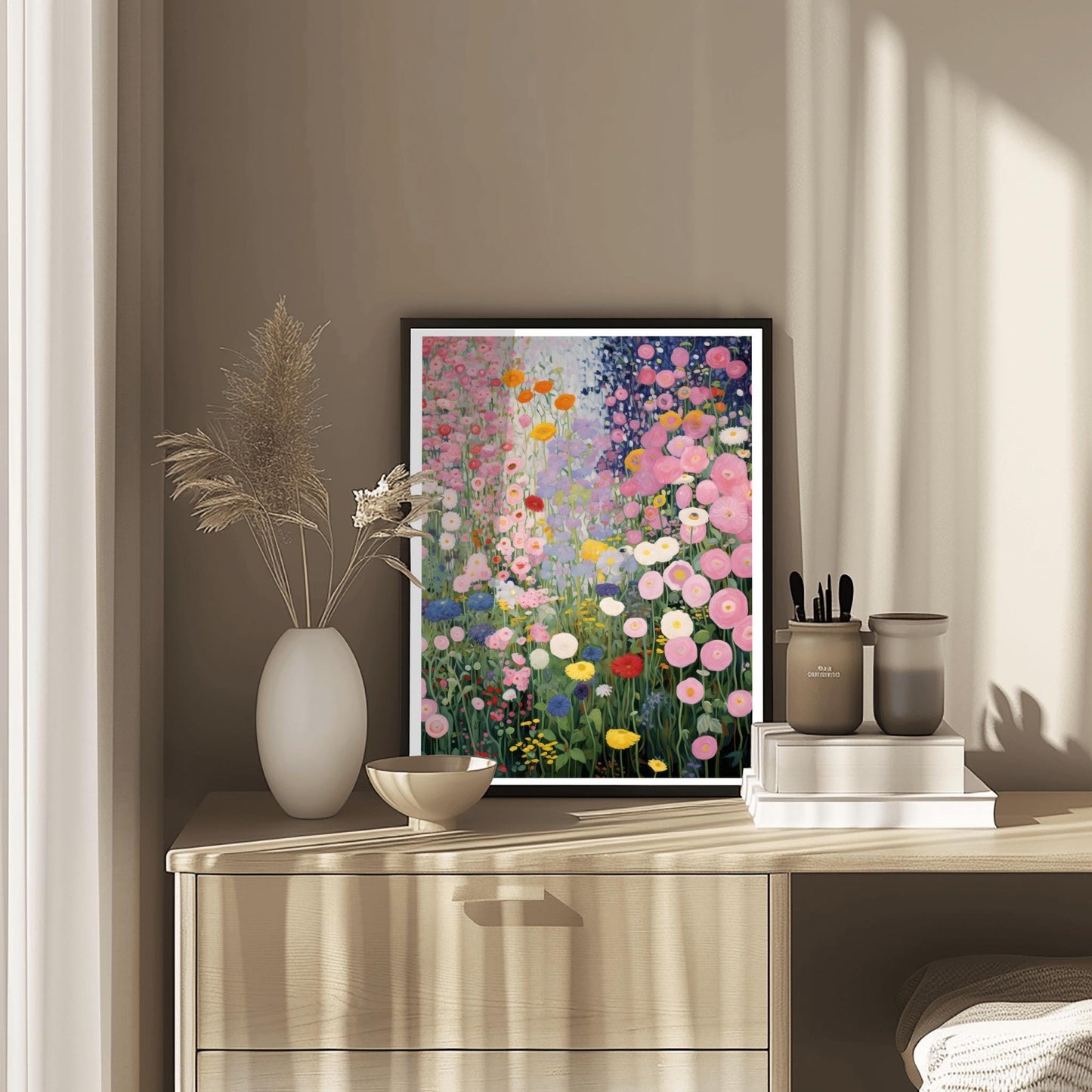 Magical Garden Wall Art Gustav Klimt Inspired Luxury Autumn Home Decor Coquette Room Styling Print