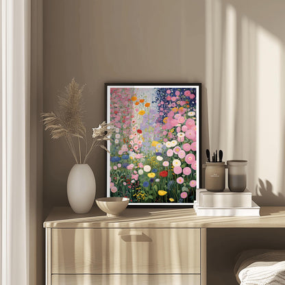 Magical Garden Wall Art Gustav Klimt Inspired Luxury Autumn Home Decor Coquette Room Styling Print