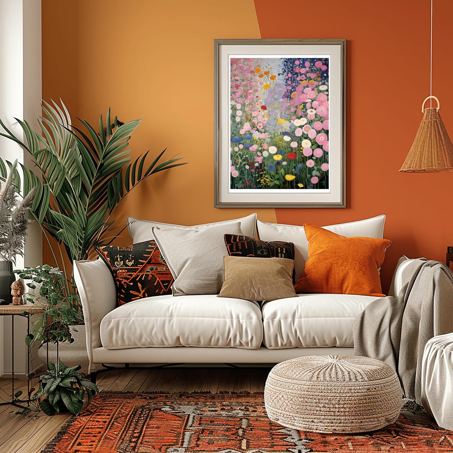 Magical Garden Wall Art Gustav Klimt Inspired Luxury Autumn Home Decor Coquette Room Styling Print