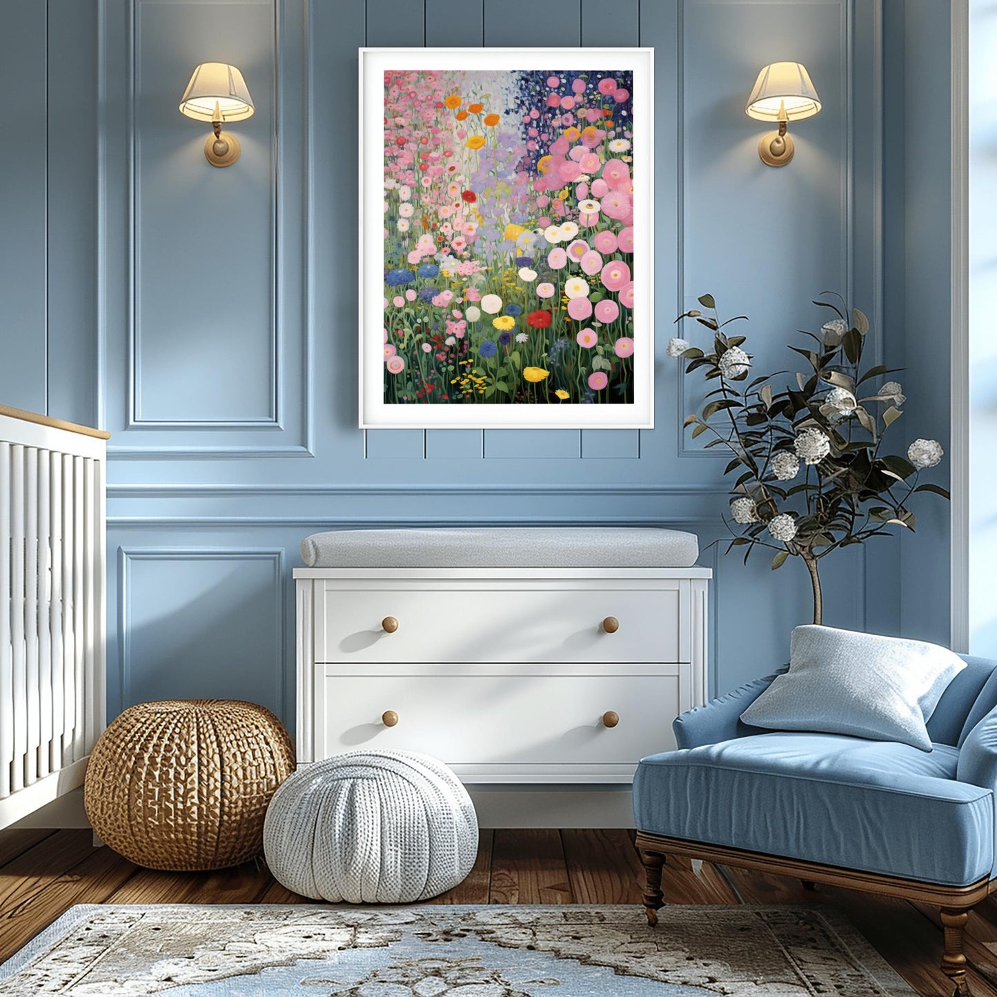 Magical Garden Wall Art Gustav Klimt Inspired Luxury Autumn Home Decor Coquette Room Styling Print
