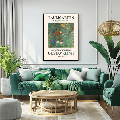 Gustav Klimt 'Baumgarten' Garden Art Print | Vibrant Floral Landscape Poster | Impressionist Wall Decor | Museum Quality Fine Art