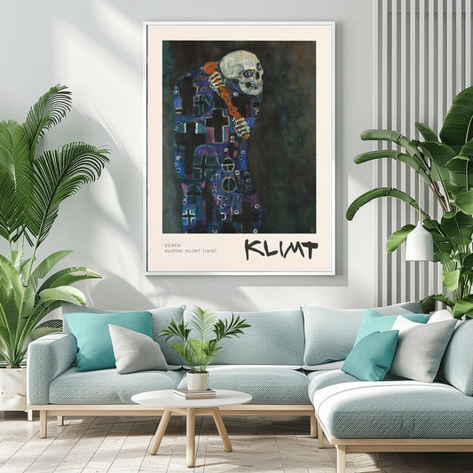 Gustav Klimt Death Print | Gothic Halloween Decor | Symbolism Art |  Vienna Secession Poster | Famous Painting