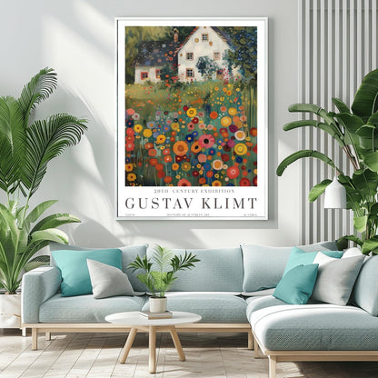 Gustav Klimt Print Flower Garden Poster, Klimt Museum & Exhibition Wall Art, Decorative Gustav Klimt Painting Print for Home Decor