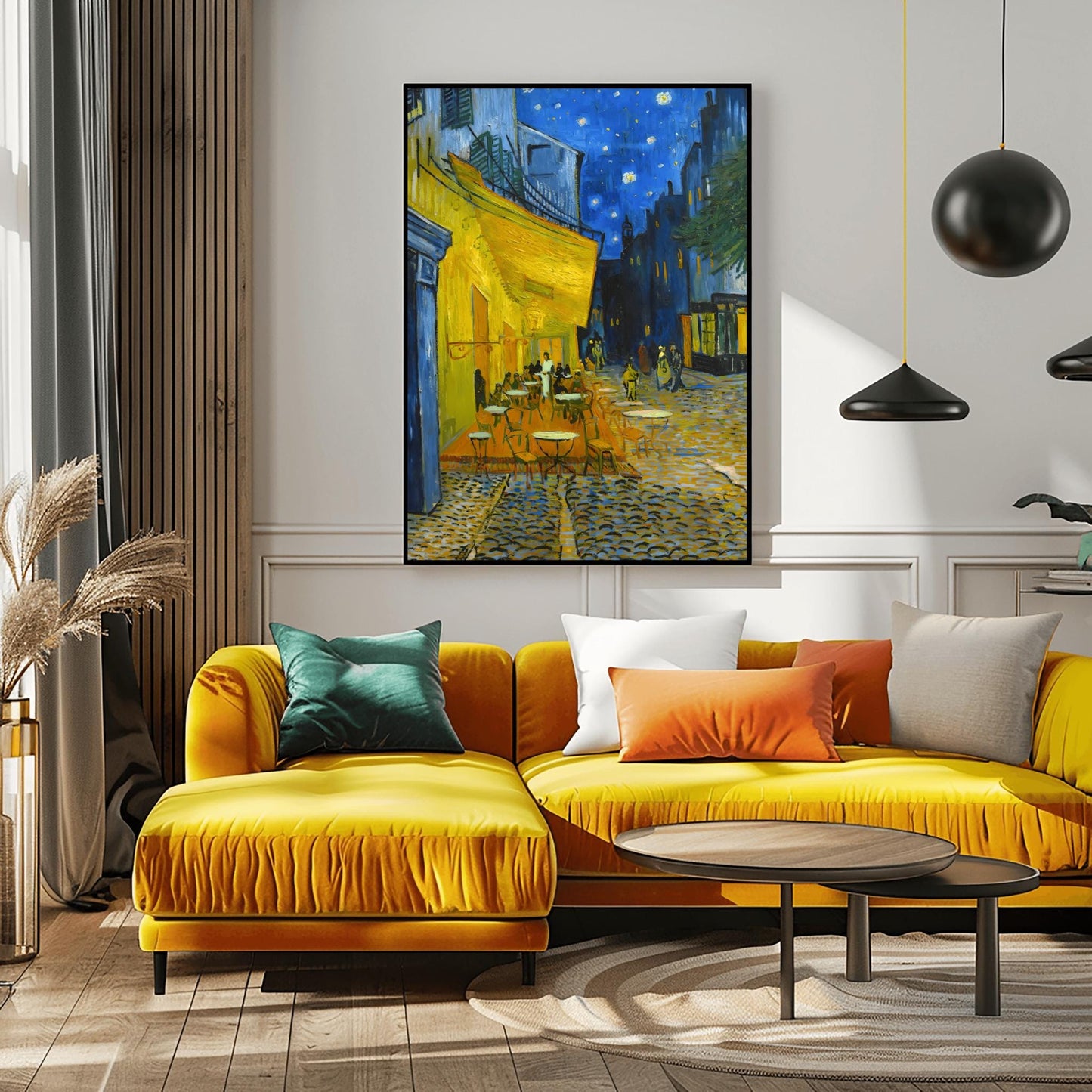 Van Gogh Cafe Terrace Print, Starry Night Art, Impressionist Cityscape, Poster Art, Wall Art, Famous Painting Decor