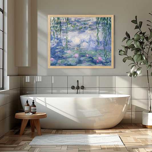 Claude Monet Water Lilies, Impressionist Landscape, Perfect Print, Printable Wall Art, Famous Painting Print, Aesthetic Nature Decor
