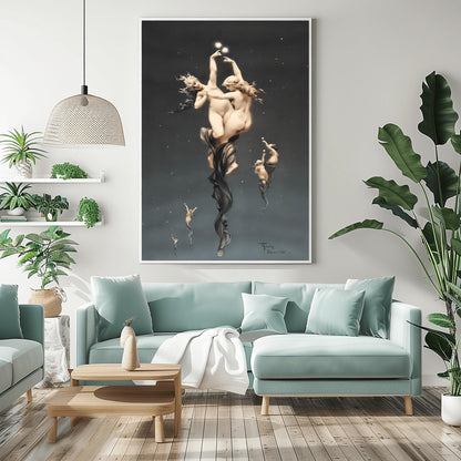 Falguière The Stars Poster | Celestial Nude Art Print | 1881 Academic Painting | Mythological Gallery Wall Decor | Ethereal Figurative Art
