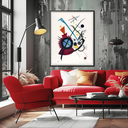 Wassily Kandinsky Abstract Art Poster – Bauhaus Geometric Wall Print, Modern Mid Century Art Decor, Colorful Wassily Kandinsky Art