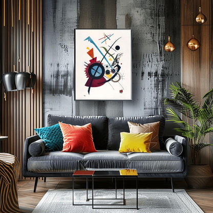 Wassily Kandinsky Abstract Art Poster – Bauhaus Geometric Wall Print, Modern Mid Century Art Decor, Colorful Wassily Kandinsky Art