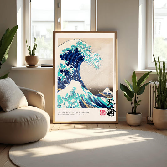 The Great Wave off Kanagawa Print, Hokusai Japanese Art, Mount Fuji Poster, Classic Ukiyo-e Woodblock Print, Japanese Decor Art History Gift