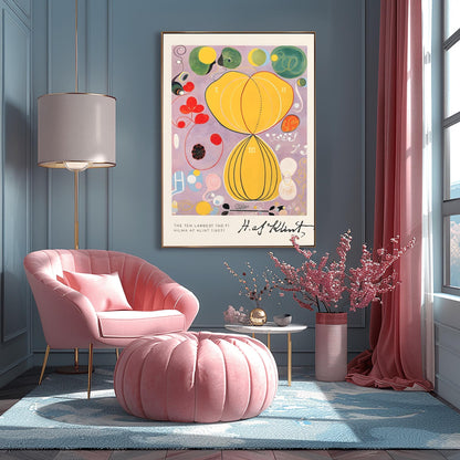 Hilma af Klint The Ten Largest No. 7, Abstract Flower Art Print, Spiritual Botanical Poster, Hilma af Klint Wall Art Modernist Gallery Decor