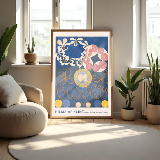 Hilma af Klint The Ten Largest No. 1, Abstract Flower Art Print, Spiritual Botanical Poster, Hilma af Klint Wall Art Modernist Gallery Decor