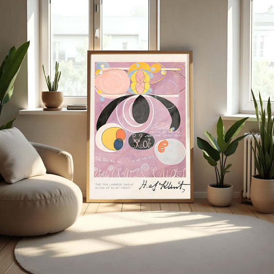Hilma af Klint The Ten Largest No. 6, Abstract Flower Art Print, Spiritual Botanical Poster, Hilma af Klint Wall Art Modernist Gallery Decor
