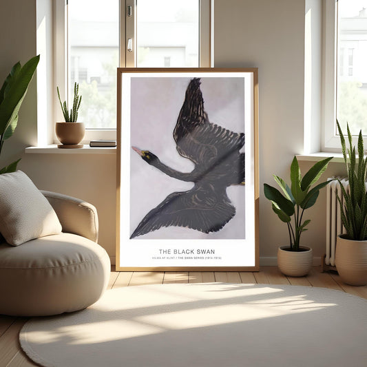 Hilma af Klint The Black Swan Print, Abstract Spiritual Art, Impressionist Painting Poster, Art History Wall Decor, Modernist Gallery Print