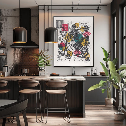 Wassily Kandinsky Abstract Poster – Modern Geometric Art Print, Bauhaus-Inspired Wall Decor, Mid Century Modern Vibes, Gift for Art Lovers