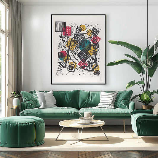 Wassily Kandinsky Abstract Poster – Modern Geometric Art Print, Bauhaus-Inspired Wall Decor, Mid Century Modern Vibes, Gift for Art Lovers