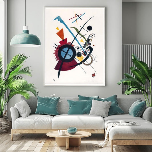 Wassily Kandinsky Abstract Art Poster – Bauhaus Geometric Wall Print, Modern Mid Century Art Decor, Colorful Wassily Kandinsky Art
