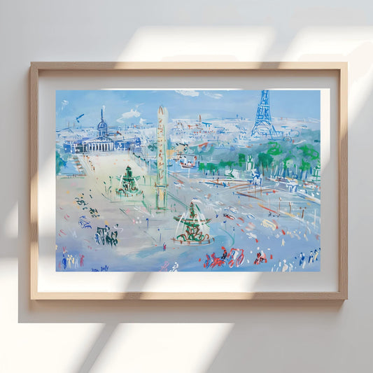 Jean Dufy Paris Print, Impressionist Cityscape, Paris Wall Art, Eiffel Tower Poster, French Art, Modern Painting