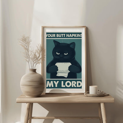 Funny Siamese Cat Art Print, Cat on Toilet Bathroom Decor, Quirky Pet Lover Gift, Humorous Reading Cat Poster, Unique Wall Art